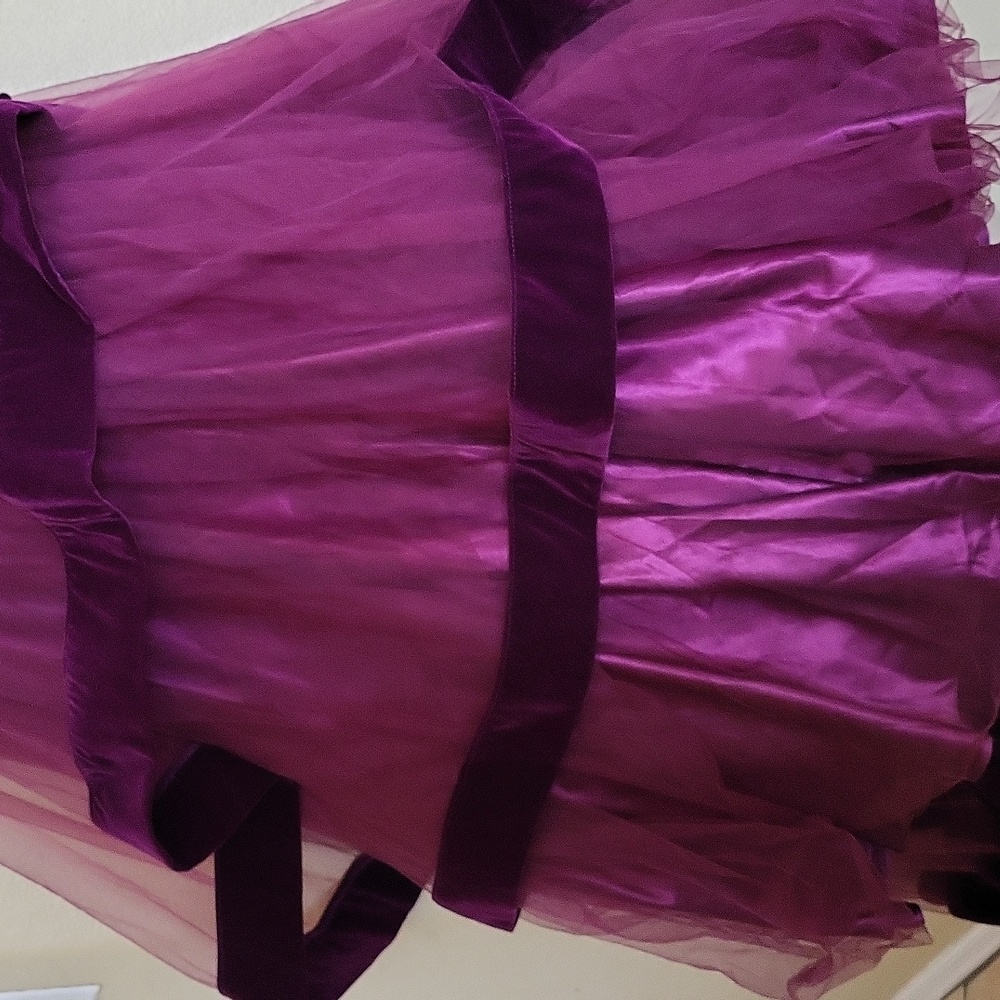 UNWORN. Mac Duggal Plum Bustier Velvet Ballgown - Picture 8 of 13